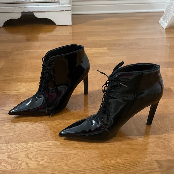 Zara leather heel laced boots, brand new - Picture 5 of 6